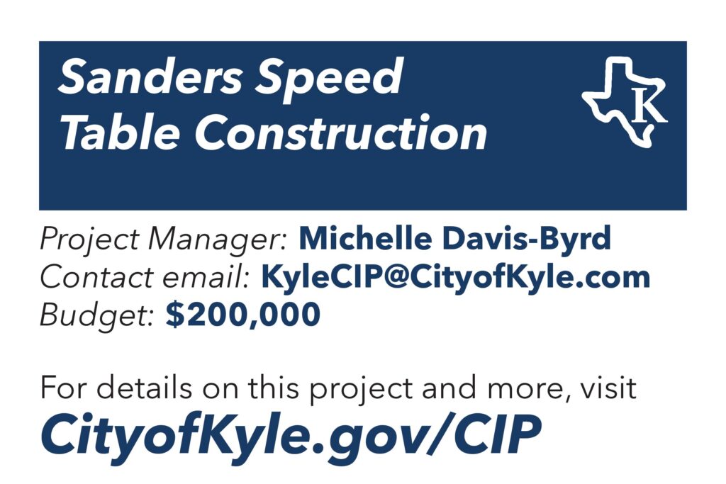 Sanders Speed Table Construction Contact