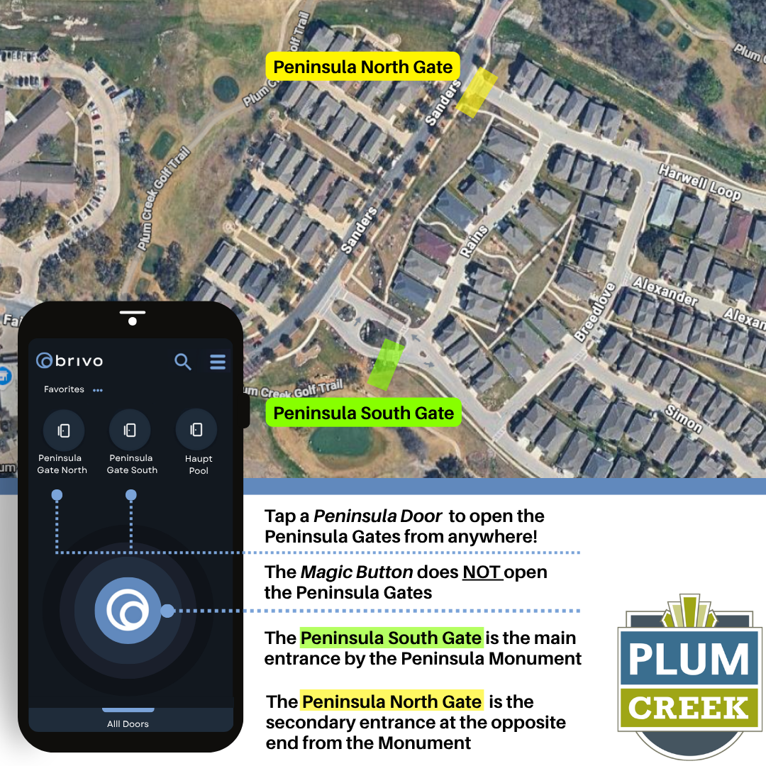 Peninsula Gates Labelled – Brivo Mobile Pass